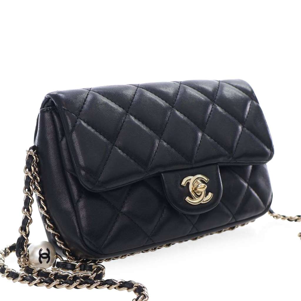 Chanel Small Quilted Lambskin My Precious Pearls Chain Flap - 3