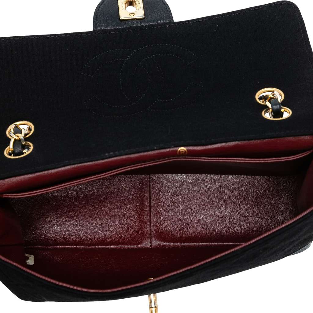 Chanel CC Quilted Jersey and Lambskin Flap - 4