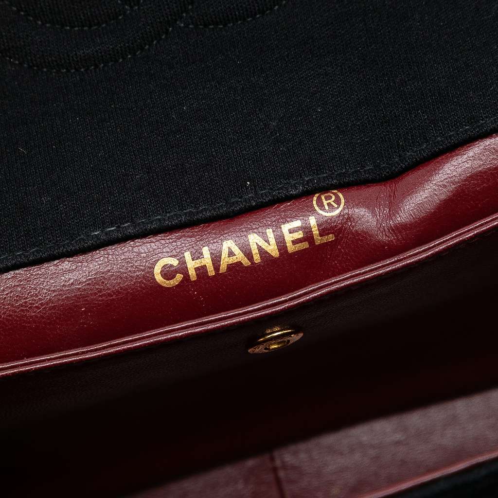 Chanel CC Quilted Jersey and Lambskin Flap - 5