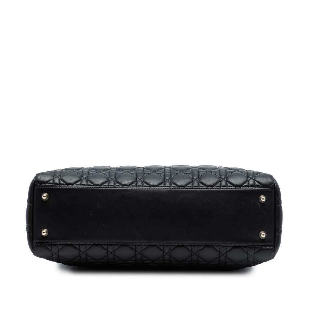 Dior Large Lambskin Cannage Soft Zipped Lady Dior Shopping Tote - 3