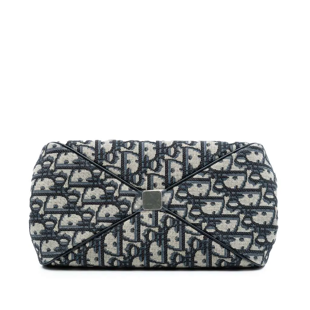 Dior Oblique Canvas Key Shoulder Bag Blue Canvas Very good - Inside View