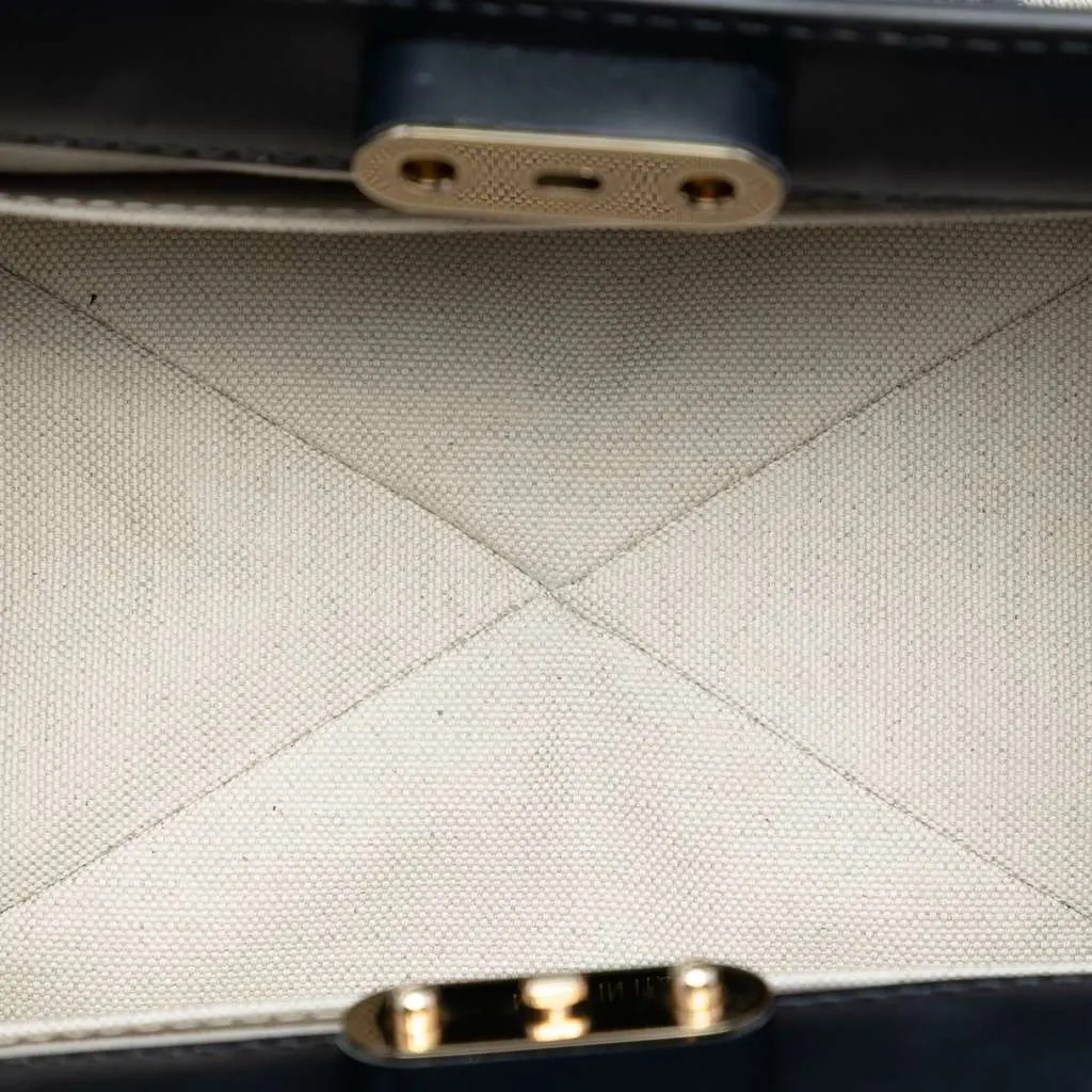 Dior Oblique Canvas Key Shoulder Bag Blue Canvas Very good - Model View