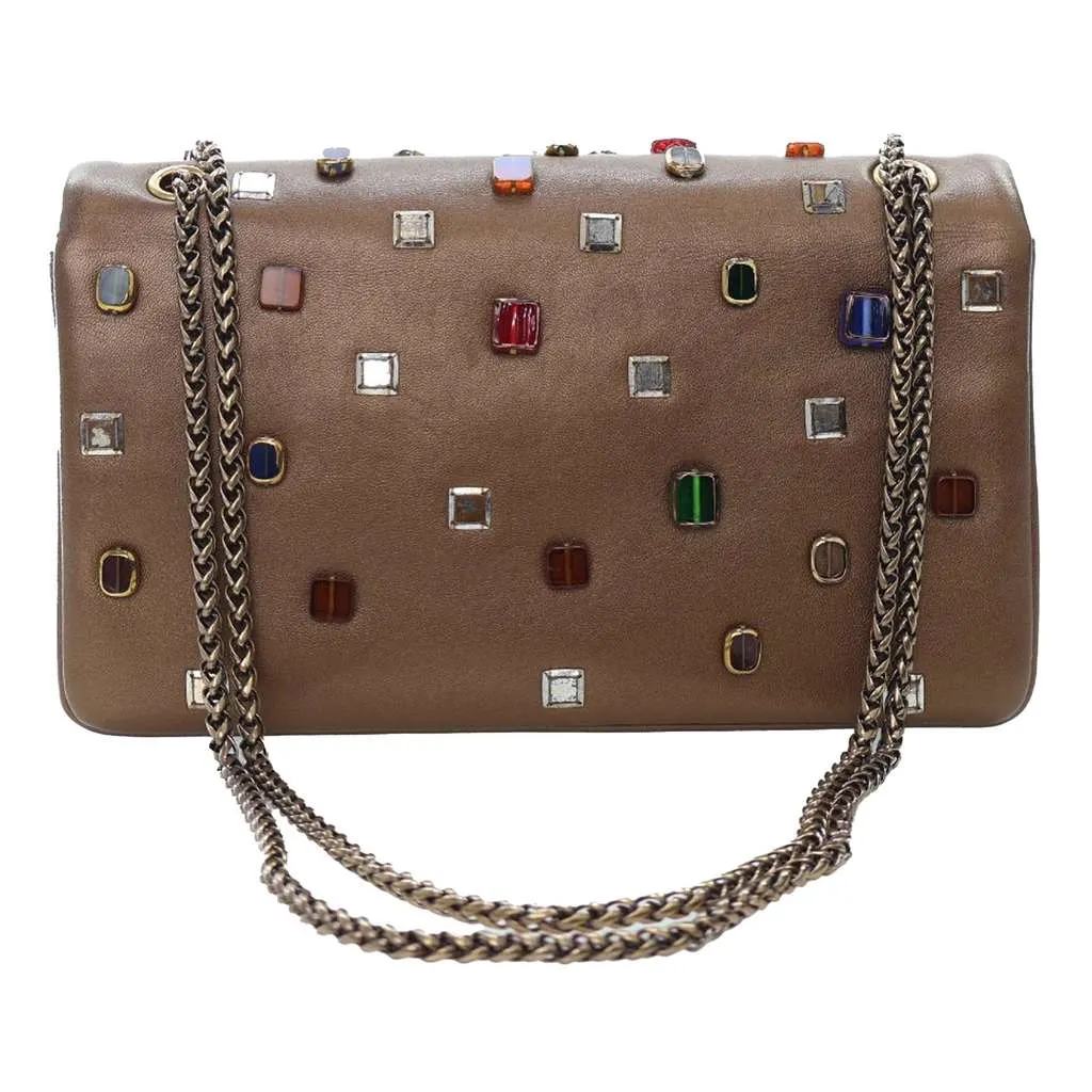 Chanel Paris Byzance Gripoix Bijoux Reissue 2.55 Calfskin Single Flap 225 Brown Leather Very good - Back View