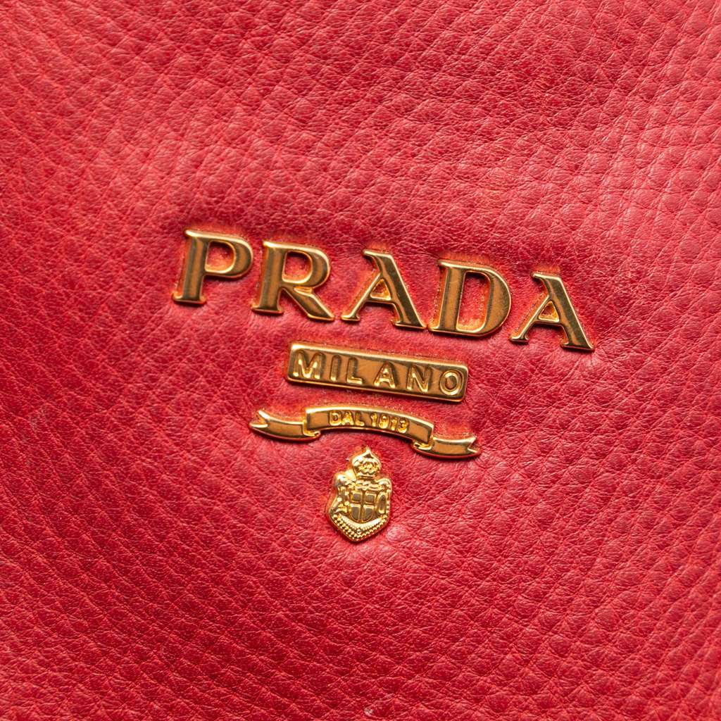 Prada Vitello Daino Side Zip Shopper Tote - 5