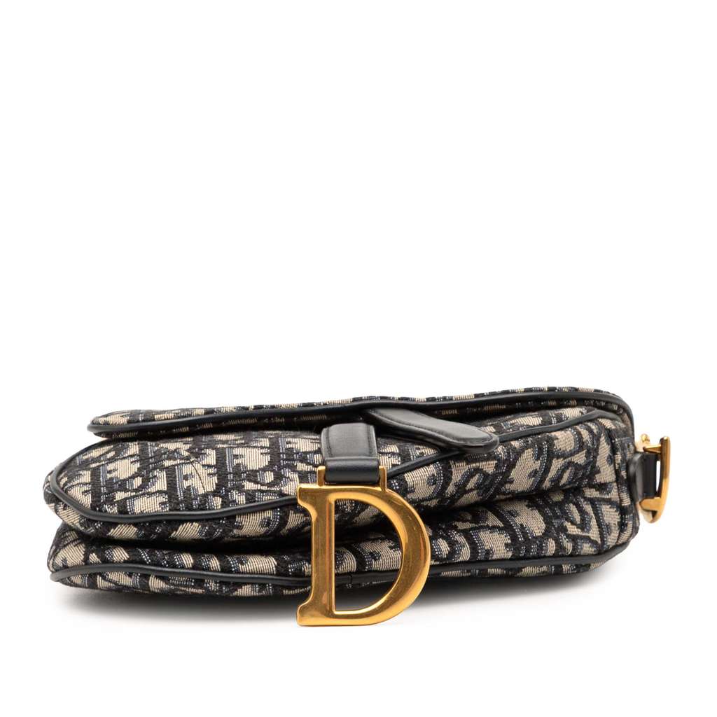 Dior Mini Oblique Canvas Saddle Bag - 3