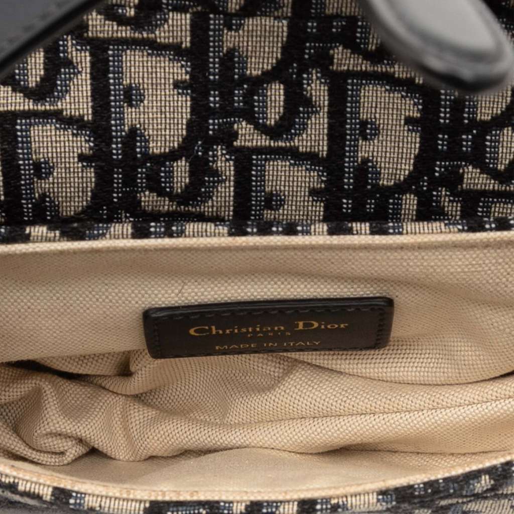 Dior Mini Oblique Canvas Saddle Bag - 4