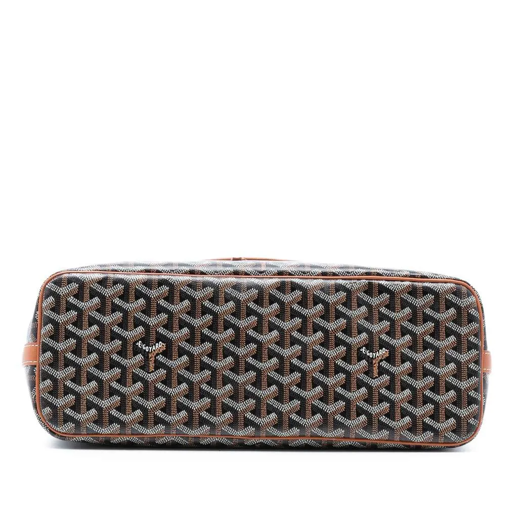 Goyard Goyardine Capetien MM Messenger Bag Black Canvas Good - Inside View