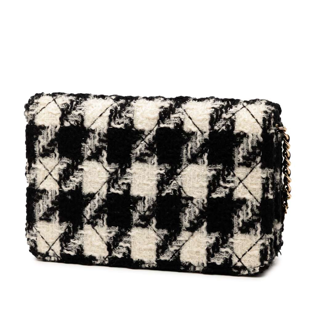 Chanel CC Houndstooth Tweed Wallet On Chain - 2