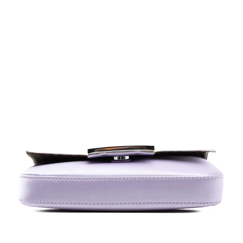 Fendi Satin Baguette Phone Pouch Satchel Purple Satin Very good - Inside View