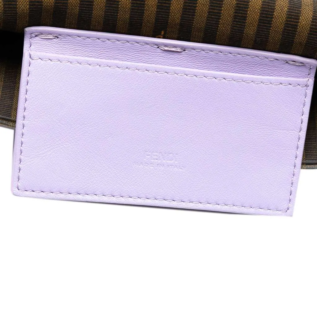Fendi Satin Baguette Phone Pouch Satchel Purple Satin Very good - Box View