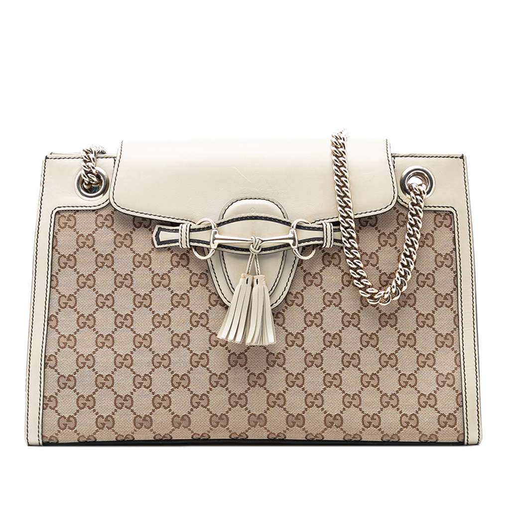Gucci Large GG Canvas Emily Shoulder Bag