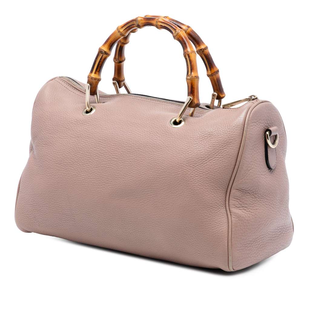 Gucci Medium Calfskin Bamboo Shopper Boston Bag - 2
