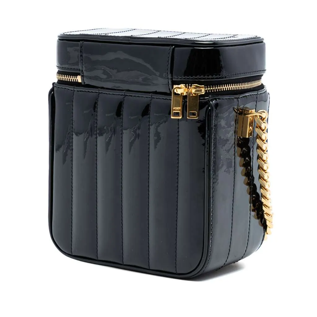 Saint Laurent Patent Vicky Vanity Bag Black Leather Very good - Back View