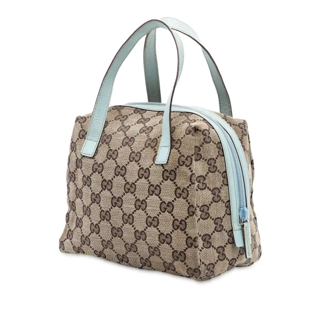 Gucci Mini GG Canvas Balthus Tofu Bag Brown Canvas Good - Back View
