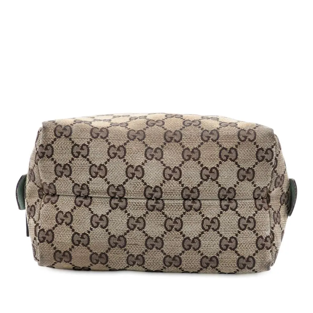 Gucci Mini GG Canvas Balthus Tofu Bag Brown Canvas Good - Inside View