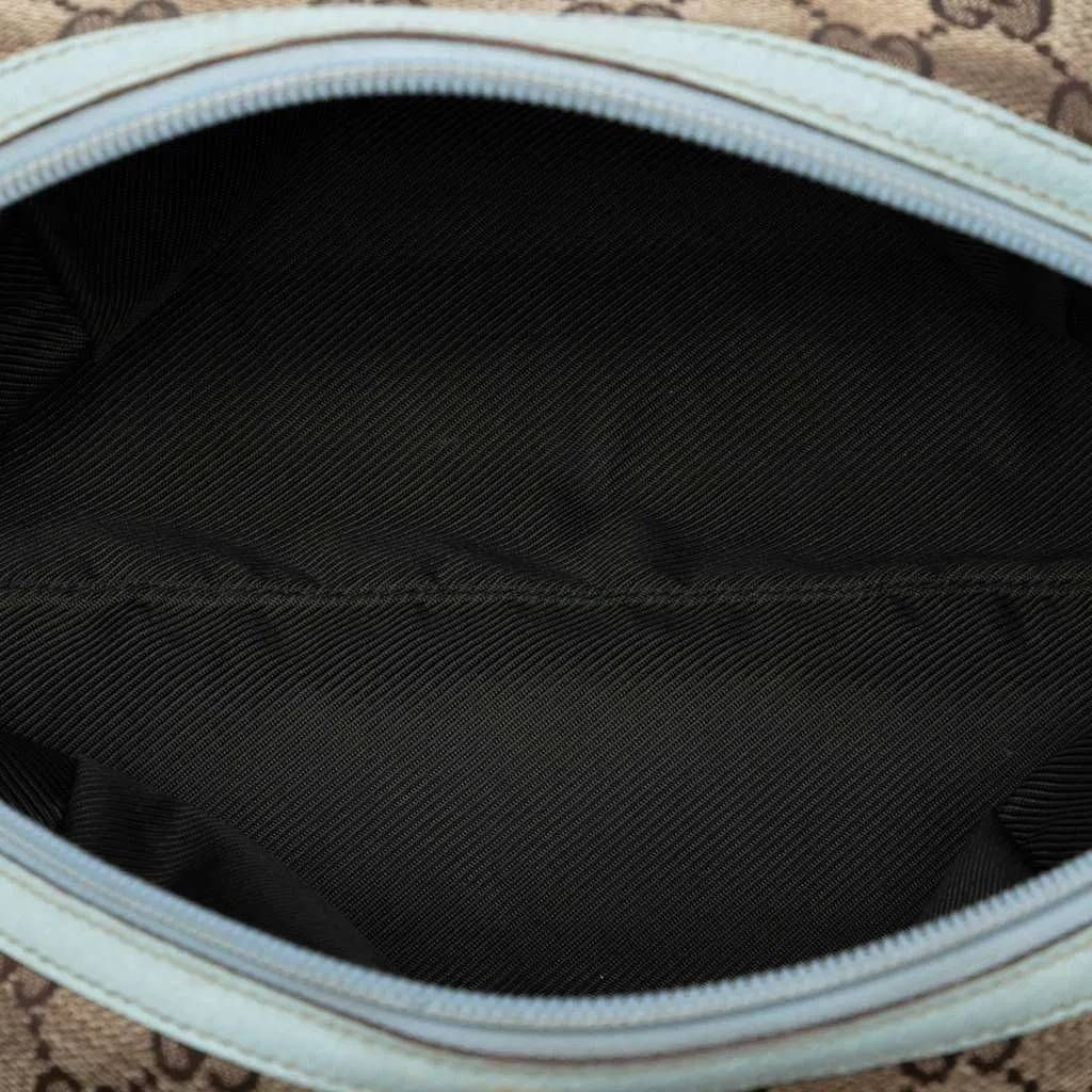 Gucci Mini GG Canvas Balthus Tofu Bag Brown Canvas Good - Model View