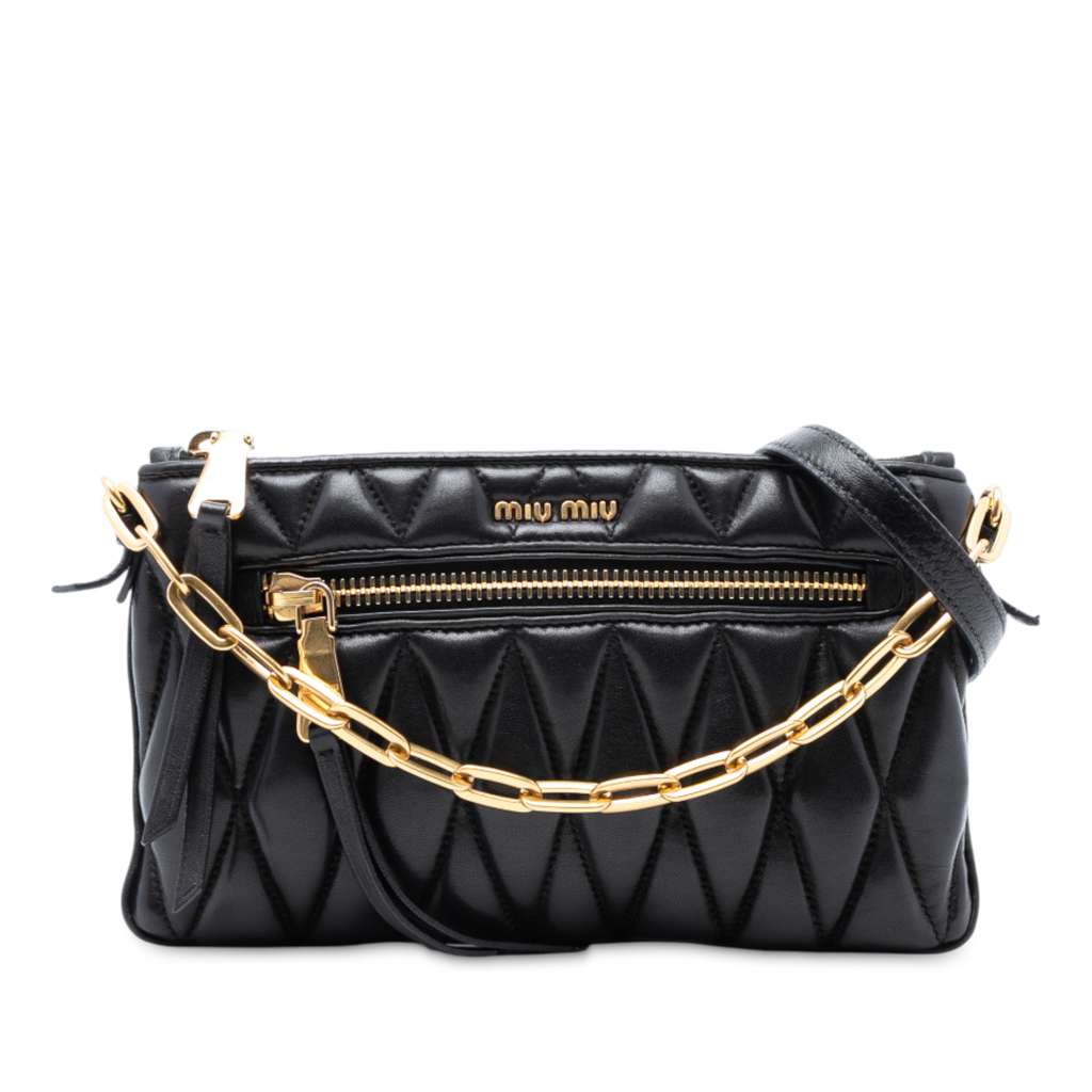 Miu Miu Matelasse Leather Satchel