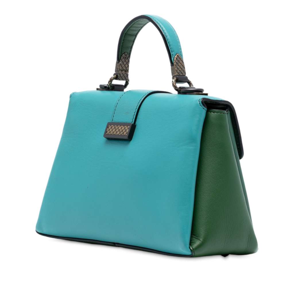 Bottega Veneta Mini Bicolor Nappa Piazza Top Handle Satchel - 2