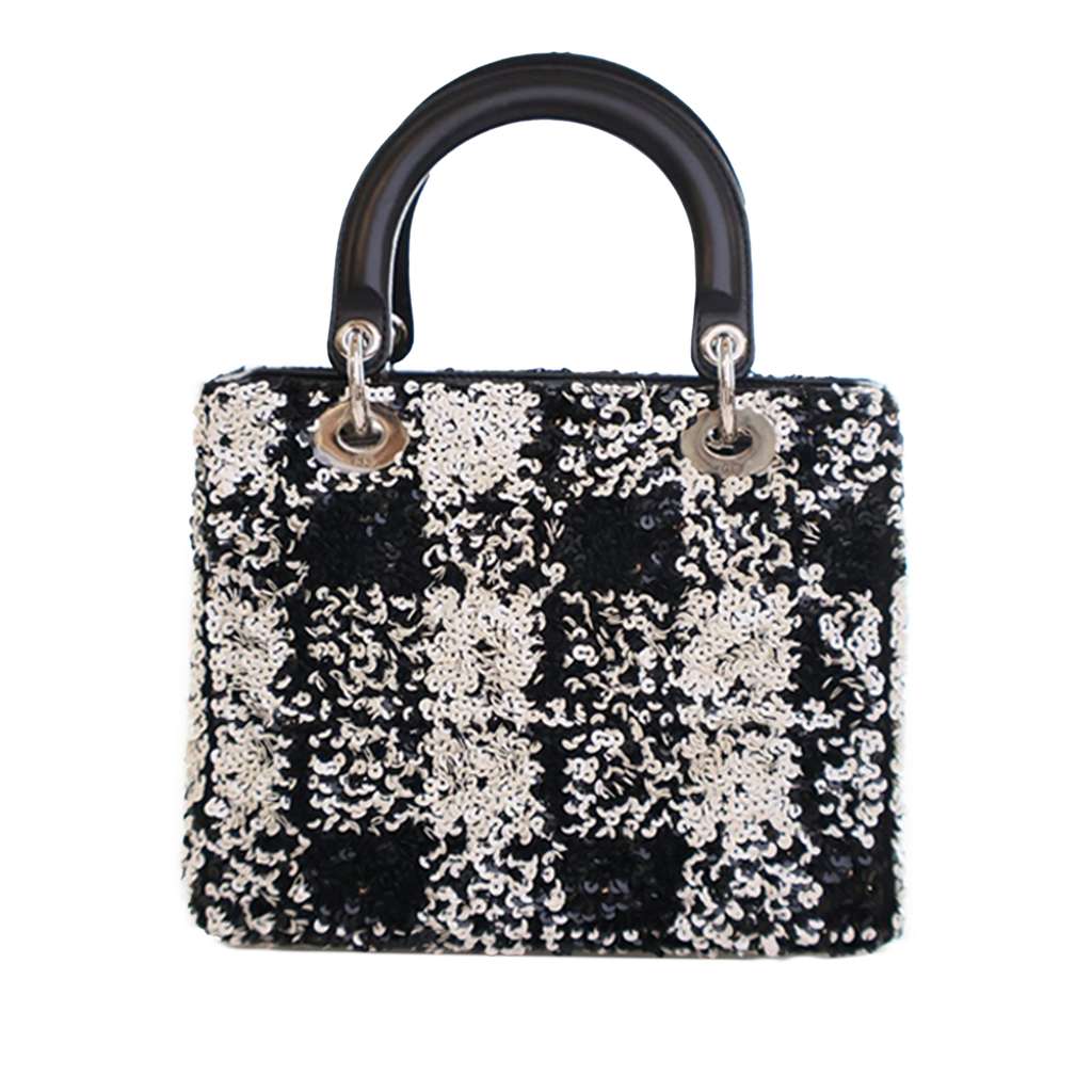 Dior Medium Lambskin Sequin Embellished Lady Dior - 2
