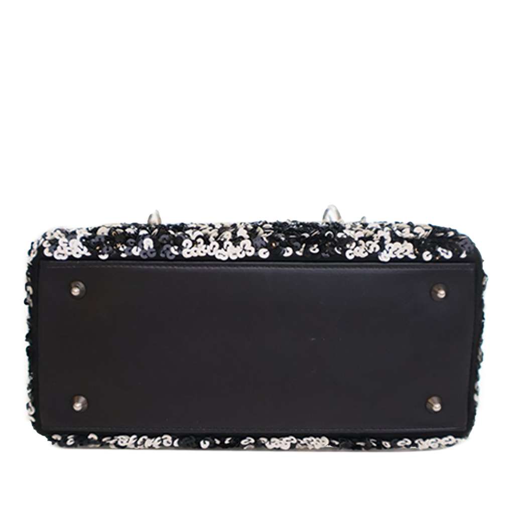 Dior Medium Lambskin Sequin Embellished Lady Dior - 3