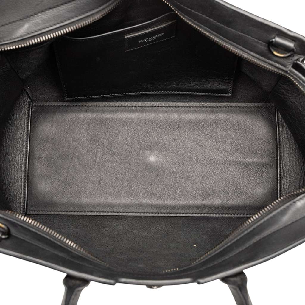 Saint Laurent Small Leather Monogram Downtown Cabas Satchel - 4