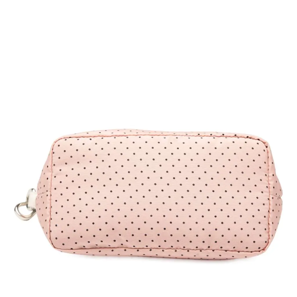 Miu Miu Nylon Polka Dot Shoulder Bag Pink Good - Inside View