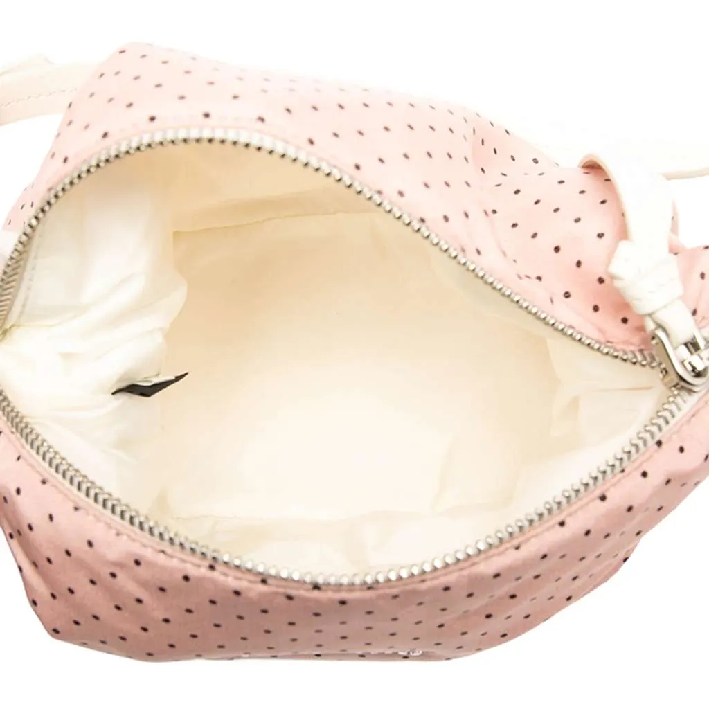 Miu Miu Nylon Polka Dot Shoulder Bag Pink Good - Model View