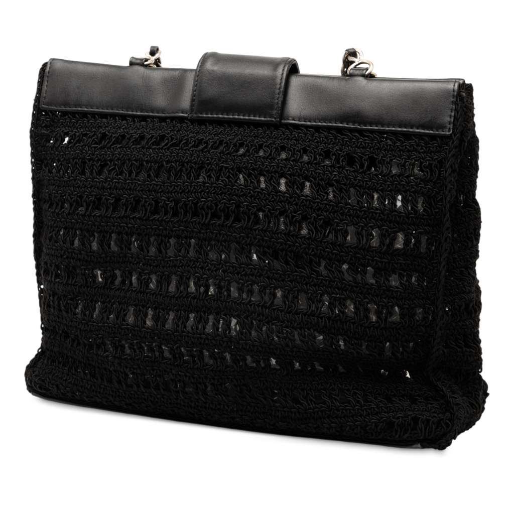 Chanel CC Crochet Raffia Chain Tote - 2