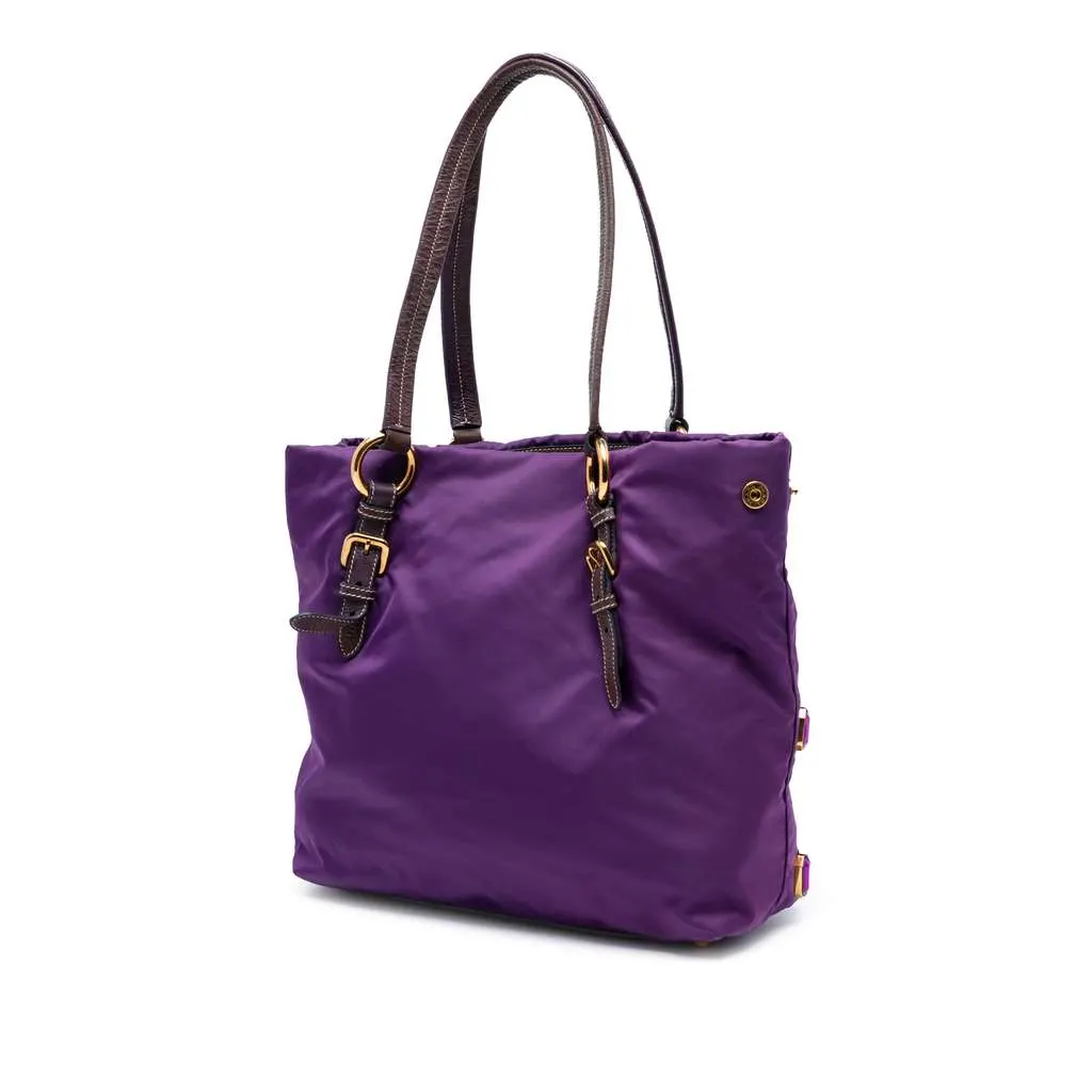 Prada Tessuto Pietre Jeweled Tote Purple Good - Back View