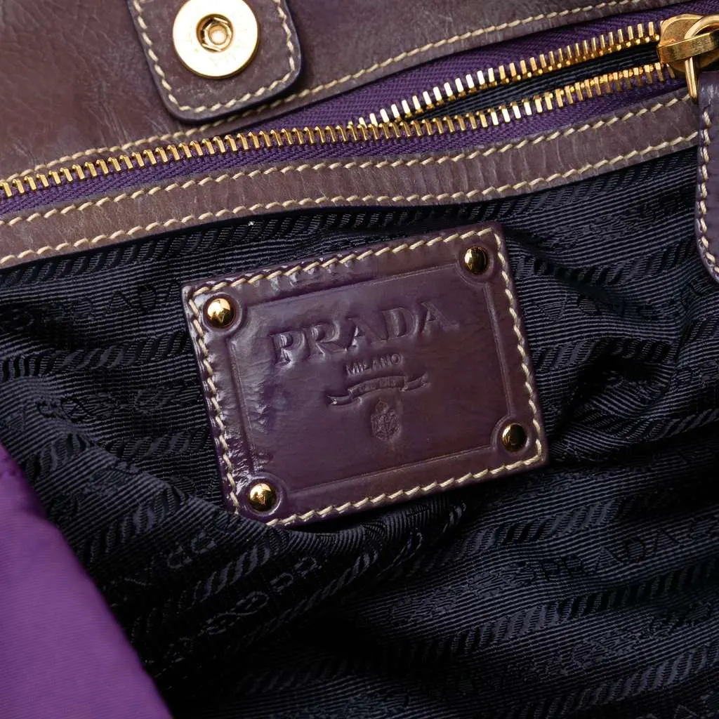 Prada Tessuto Pietre Jeweled Tote Purple Good - Box View