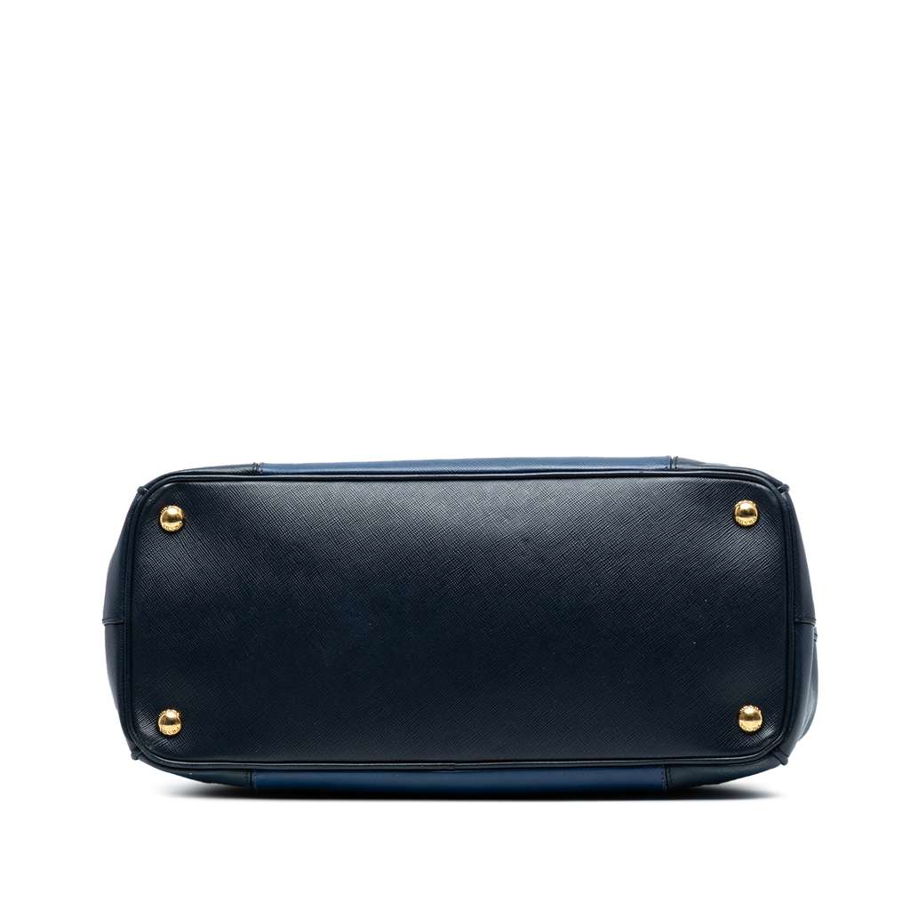 Prada Medium Bicolor Saffiano Lux Galleria Double Zip Satchel - 3