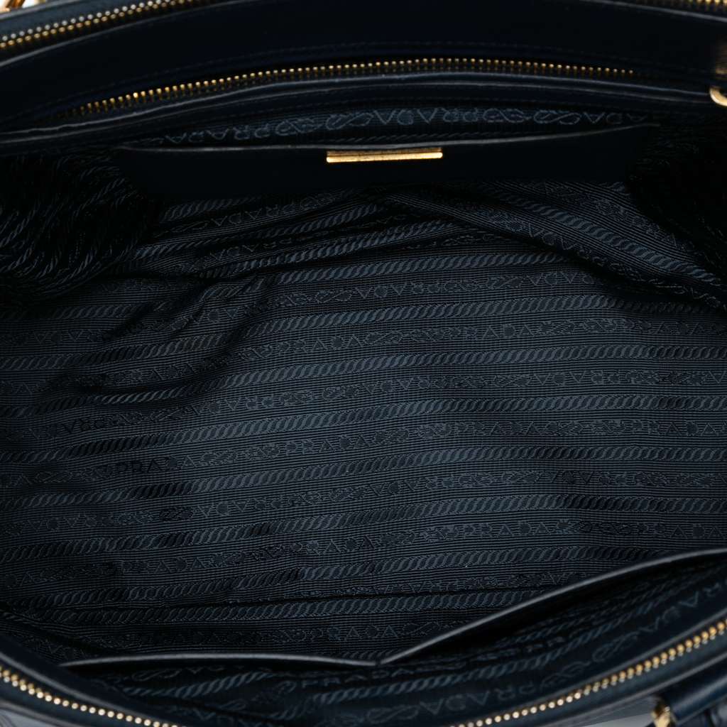 Prada Medium Bicolor Saffiano Lux Galleria Double Zip Satchel - 4