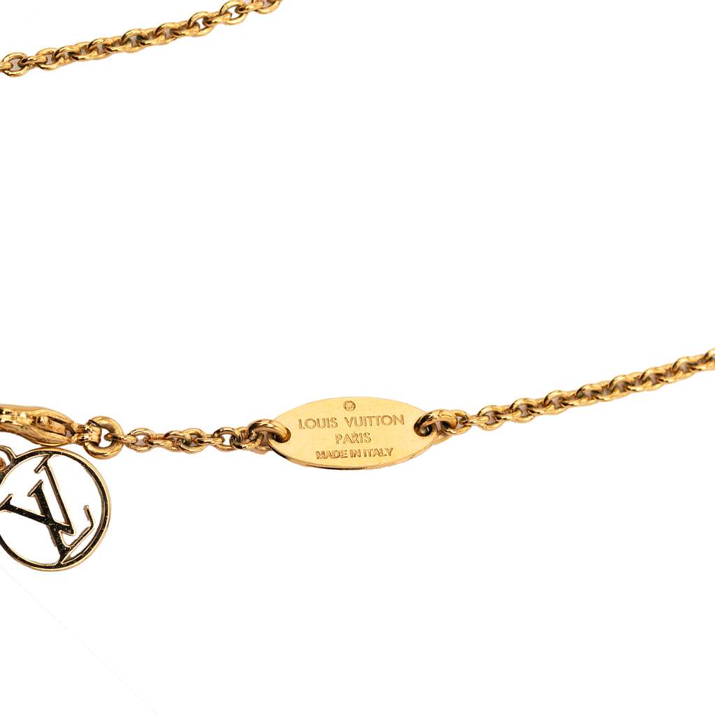 Louis Vuitton Gold Plated Essential V Necklace - 4