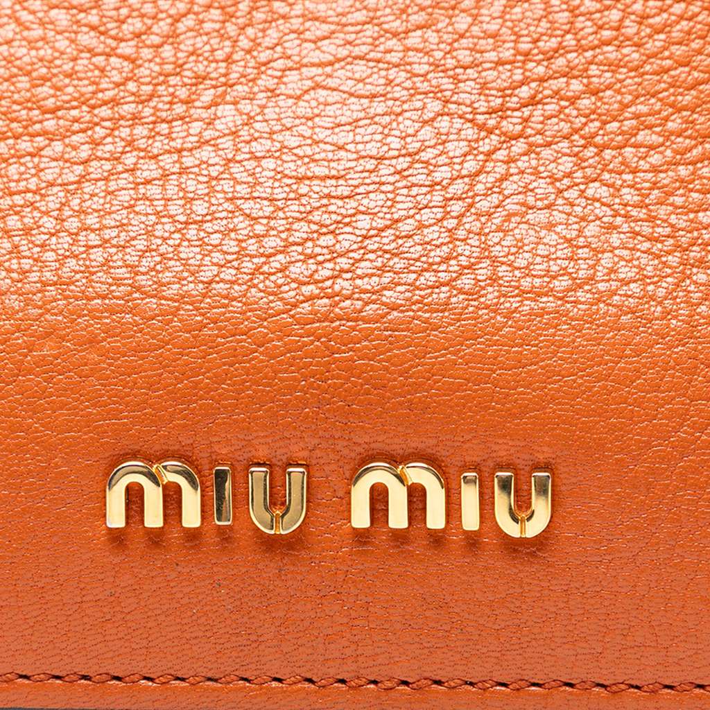 Miu Miu Goatskin Madras Flap Satchel - 5