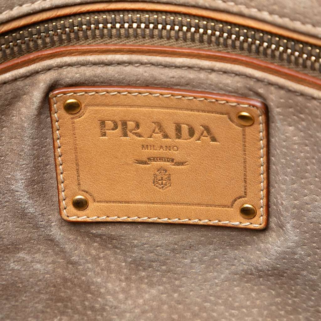 Prada Canvas Canapa Righe Striped Satchel - 5