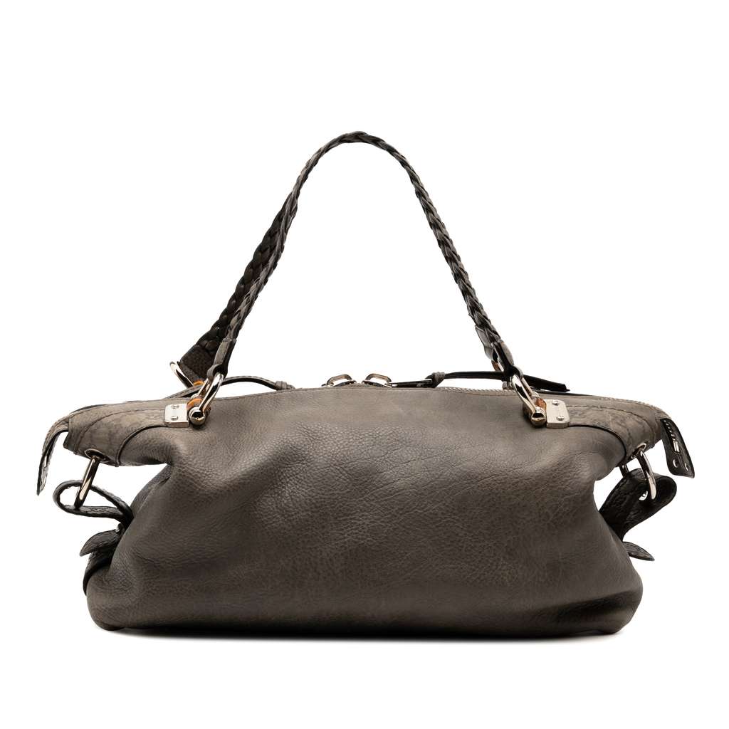 Gucci Medium Leather Bamboo Bar Tote