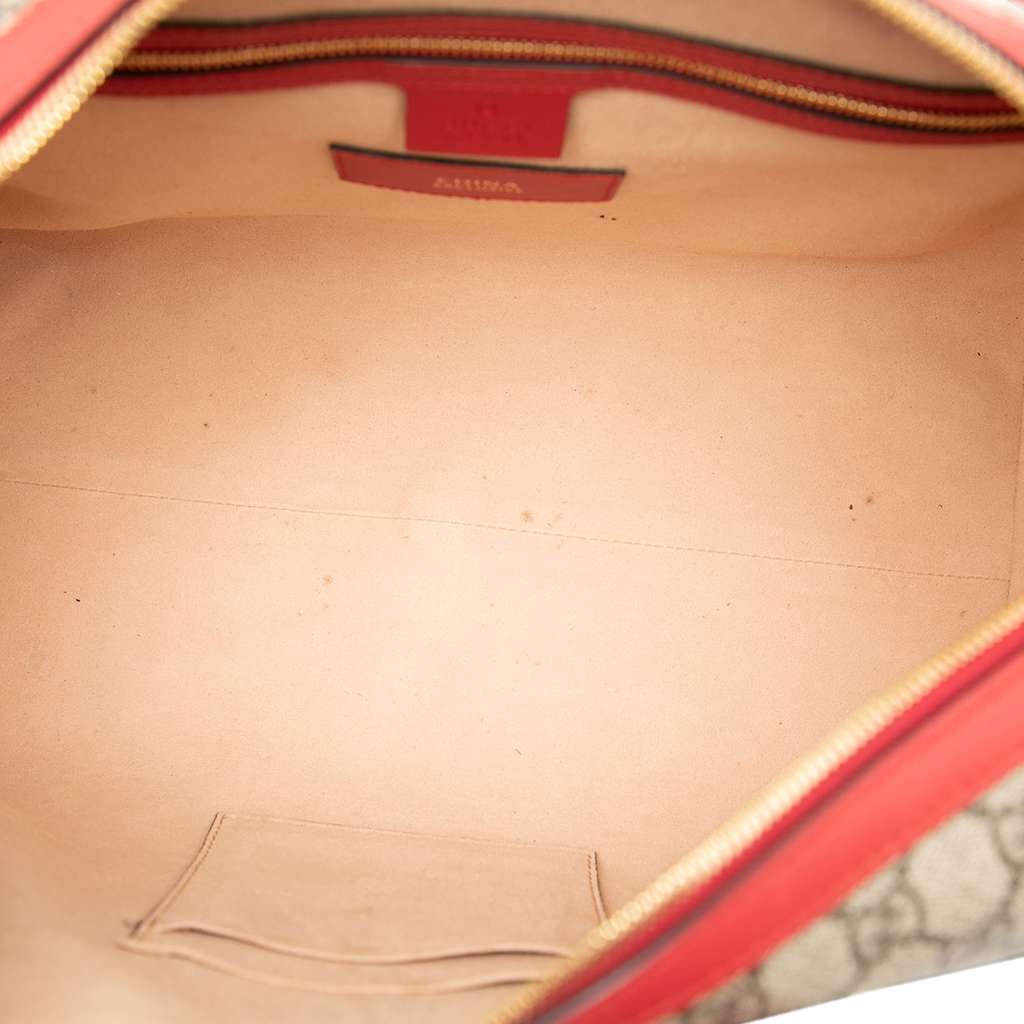 Gucci Medium GG Supreme Embroidered Satchel - 4