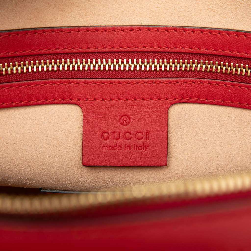 Gucci Medium GG Supreme Embroidered Satchel - 5