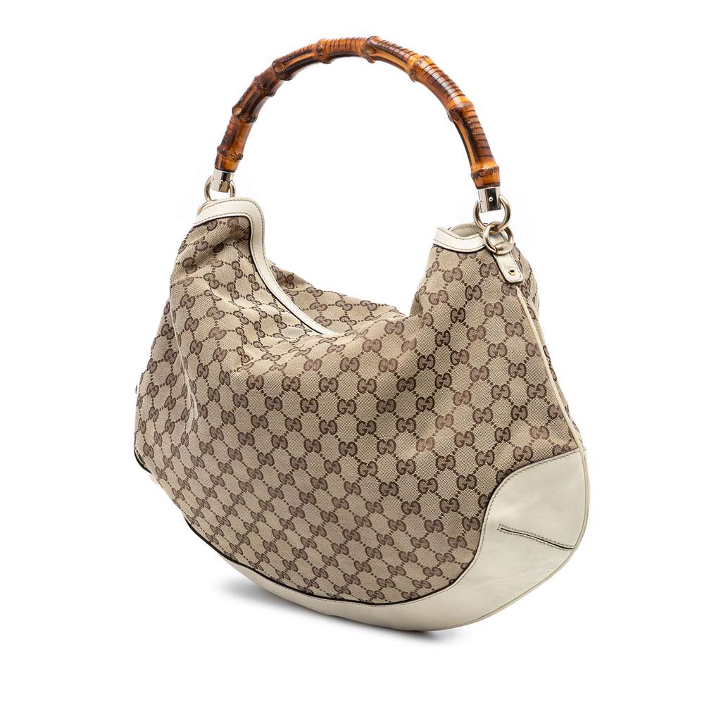 Gucci GG Canvas Peggy Bamboo Hobo - 2