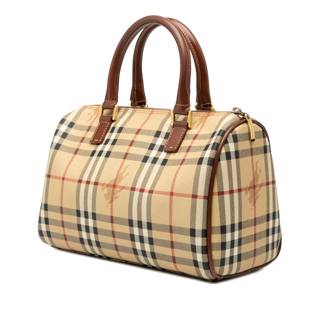 Burberry Haymarket Check Coated Canvas Boston Bag - 2