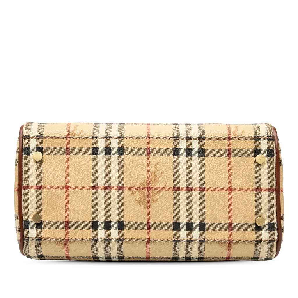 Burberry Haymarket Check Coated Canvas Boston Bag - 3