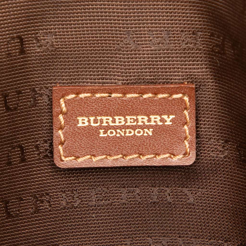 Burberry Haymarket Check Coated Canvas Boston Bag - 5