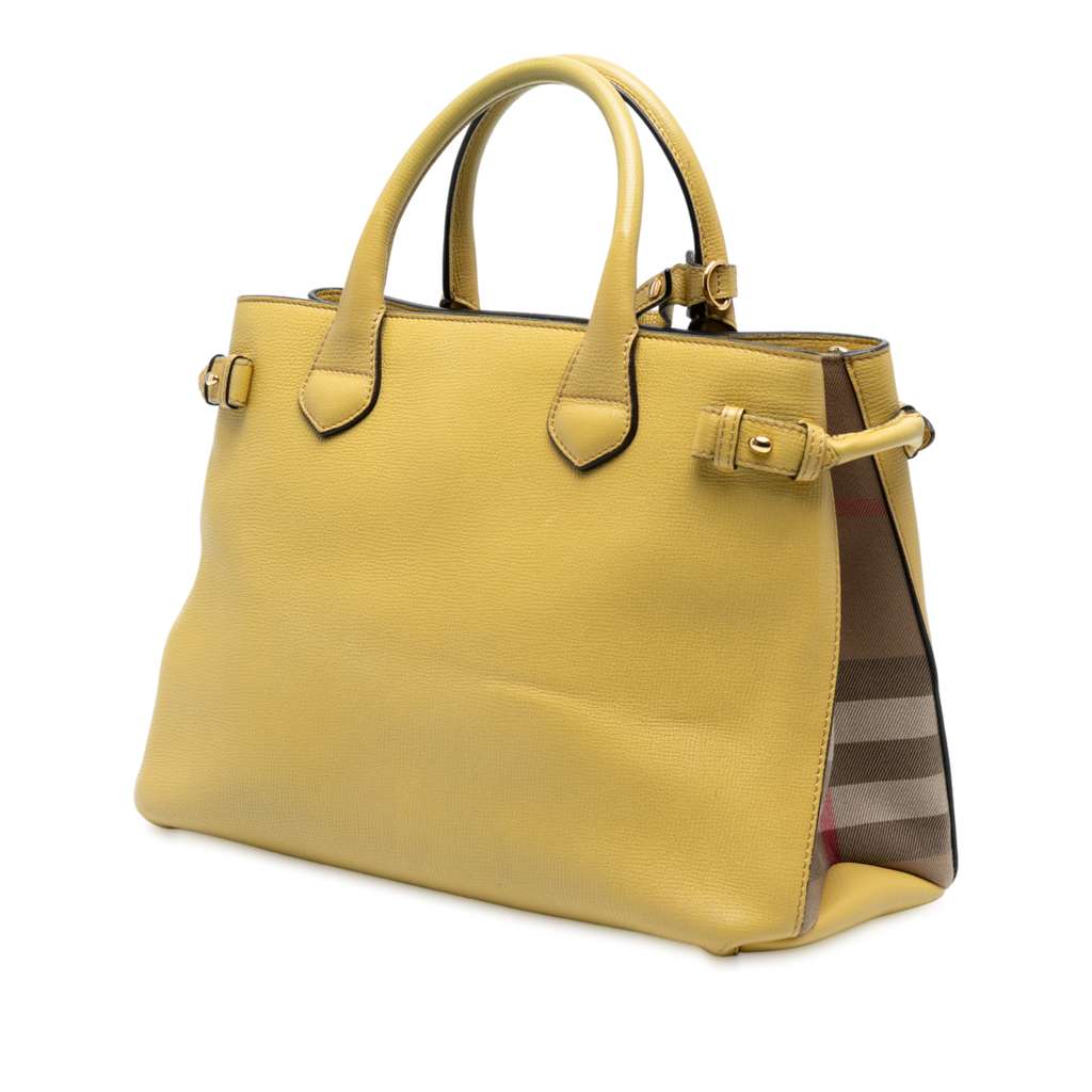 Burberry Medium Leather and House Check Banner Satchel - 2