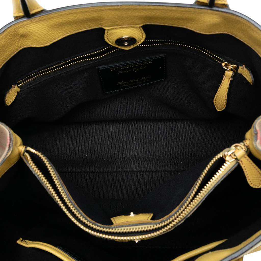 Burberry Medium Leather and House Check Banner Satchel - 4
