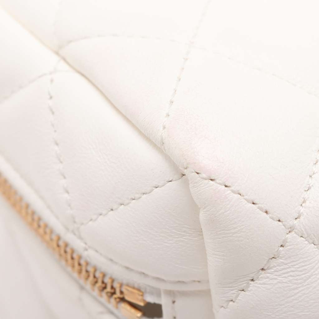 Chanel Quilted Lambskin Cube Chain Wristlet Case - 5