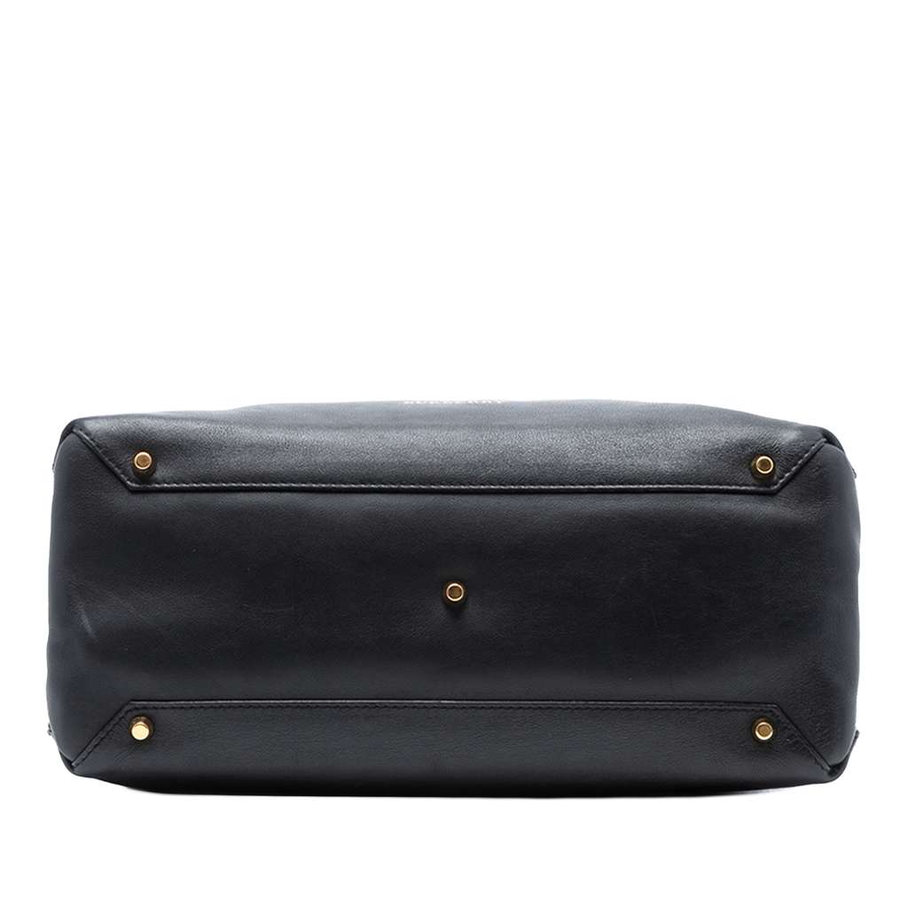 Burberry Medium Leather and House Check Banner Satchel - 3