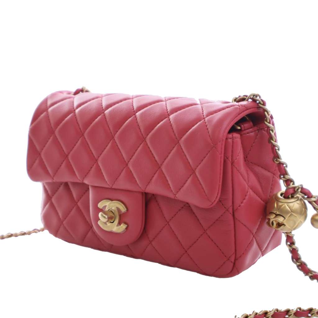 Chanel Mini Rectangular Classic Lambskin Pearl Crush Single Flap - 2