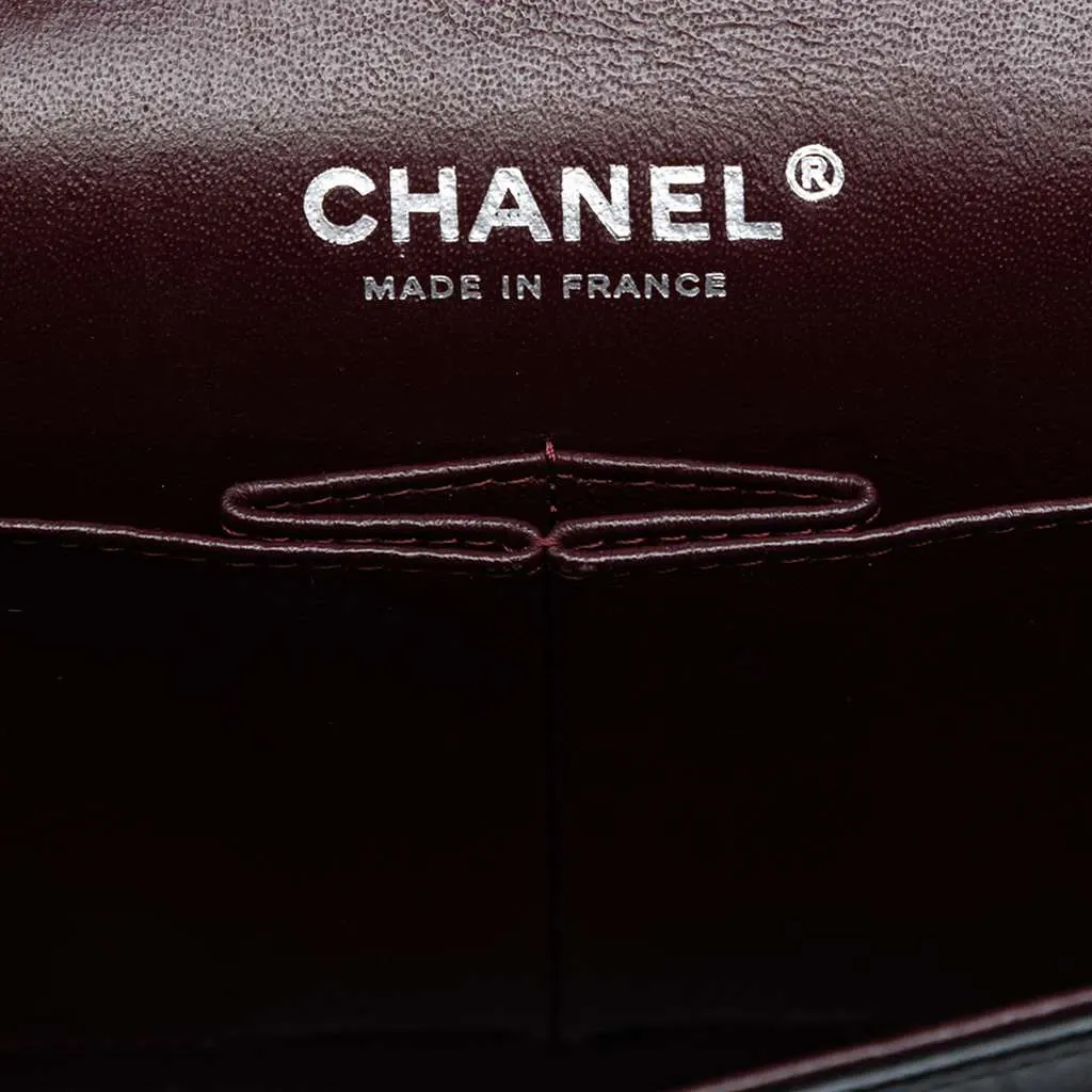 Chanel Medium Classic Lambskin Double Flap Black Leather Good - Box View