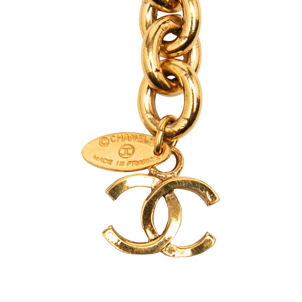 Chanel Gold Plated Quilted CC Triple Chain Belt - 3