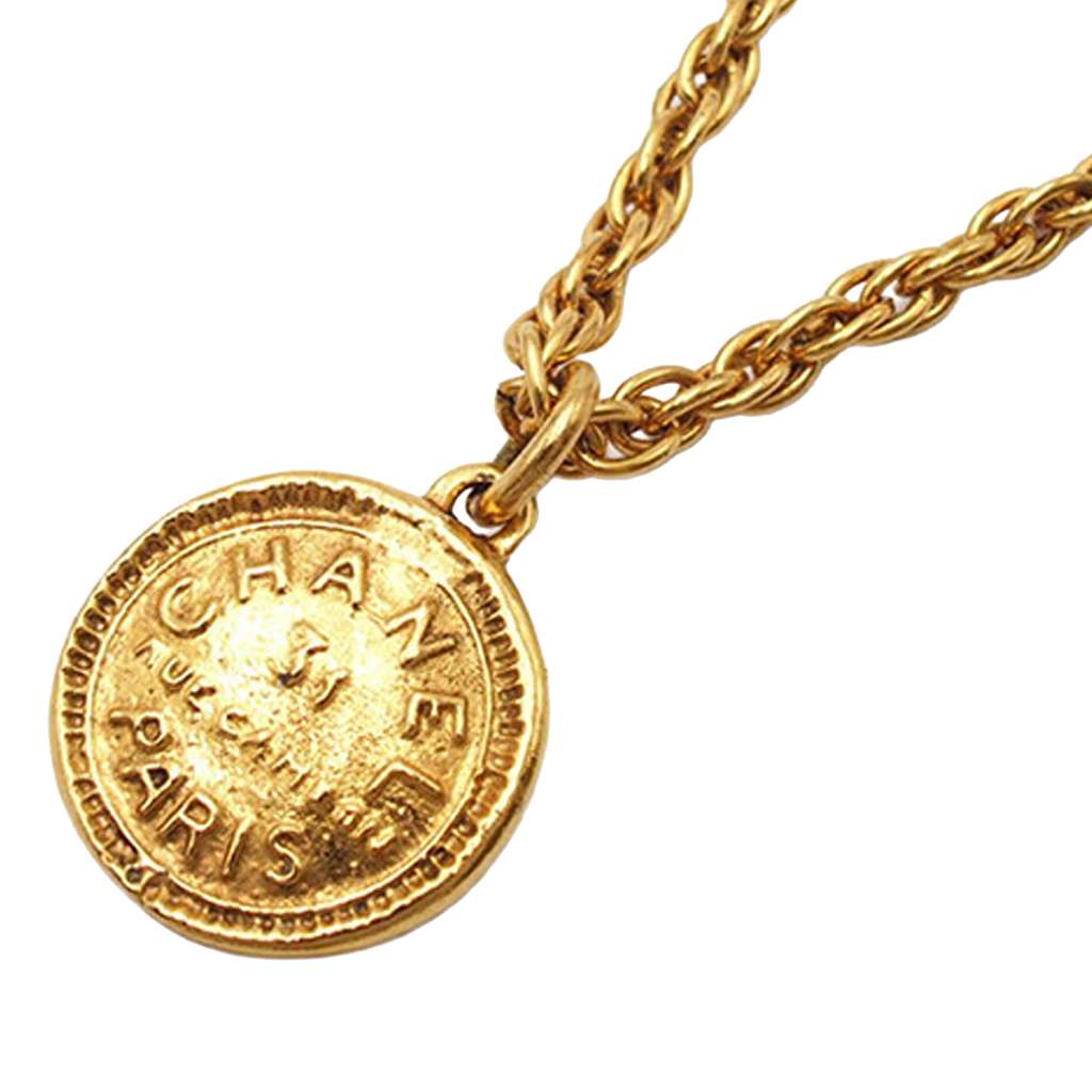 Chanel Gold Plated 31 Rue Cambon Medallion Pendant Necklace - 2